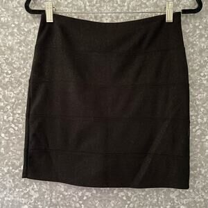 Rock & Republic Black & Gold Sparkle Seamed Pencil Skirt - Size Small - Mini